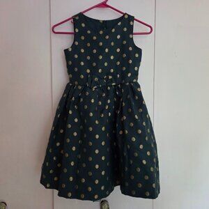 Green polka dot Gymboree party dress size 7
